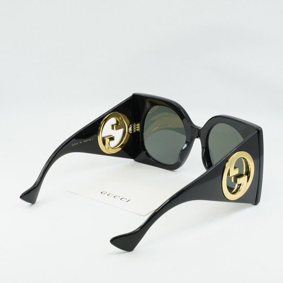 Gucci GG1254S 001 Square Sunglasses - Black/Grey - Picture 11 of 12